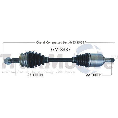Surtrack Axle Cv Axle Shaft, Gm-8337 GM-8337